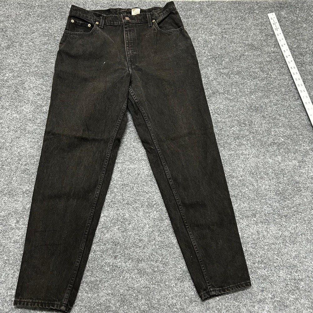 Levi's Jeans Womens Size 15 Med Black 550 Relaxed Fit Tapered Leg Made in USA